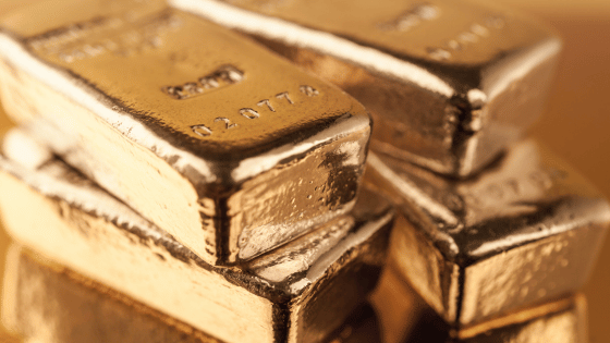 Precious shiny gold bars. Background for finance banking concept. Trade precious metals.